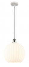 Innovations Lighting 516-1S-WPC-G1217-12WV - White Venetian - 1 Light - 12 inch - White Polished Chrome - Mini Pendant