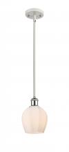  516-1S-WPC-G461-6 - Norfolk - 1 Light - 6 inch - White Polished Chrome - Mini Pendant