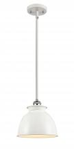  516-1S-WPC-M14-W - Adirondack - 1 Light - 8 inch - White Polished Chrome - Mini Pendant