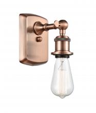  516-1W-AC - Bare Bulb - 1 Light - 5 inch - Antique Copper - Sconce