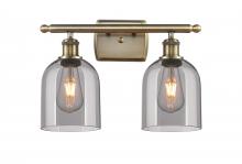  516-2W-AB-G558-6SM - Bella - 2 Light - 16 inch - Antique Brass - Bath Vanity Light