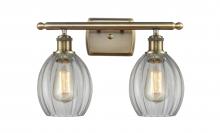  516-2W-AB-G82 - Eaton - 2 Light - 16 inch - Antique Brass - Bath Vanity Light