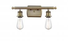  516-2W-AB - Bare Bulb - 2 Light - 16 inch - Antique Brass - Bath Vanity Light
