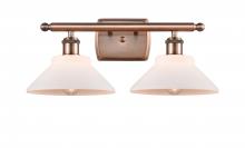  516-2W-AC-G131 - Orwell - 2 Light - 18 inch - Antique Copper - Bath Vanity Light