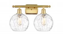 Innovations Lighting 516-2W-SG-G1215-8 - Athens Water Glass - 2 Light - 18 inch - Satin Gold - Bath Vanity Light