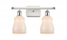  516-2W-WPC-G391 - Ellery - 2 Light - 15 inch - White Polished Chrome - Bath Vanity Light