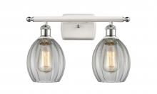  516-2W-WPC-G82 - Eaton - 2 Light - 16 inch - White Polished Chrome - Bath Vanity Light