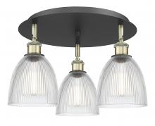  516-3C-BAB-G382 - Castile - 3 Light - 18 inch - Black Antique Brass - Flush Mount