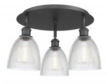  516-3C-BK-G382 - Castile - 3 Light - 18 inch - Matte Black - Flush Mount