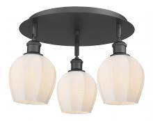  516-3C-BK-G461-6 - Norfolk - 3 Light - 18 inch - Matte Black - Flush Mount