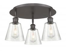  516-3C-OB-G454 - Caton - 3 Light - 17 inch - Oil Rubbed Bronze - Flush Mount