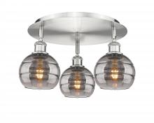 Innovations Lighting 516-3C-SN-G556-6SM - Rochester - 3 Light - 18 inch - Satin Nickel - Flush Mount