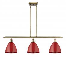  516-3I-AB-MBD-75-RD - Plymouth - 3 Light - 36 inch - Antique Brass - Cord hung - Island Light