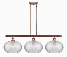  516-3I-AC-G555-12CL - Ithaca - 3 Light - 39 inch - Antique Copper - Cord hung - Island Light