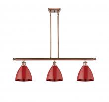  516-3I-AC-MBD-75-RD - Plymouth - 3 Light - 36 inch - Antique Copper - Cord hung - Island Light