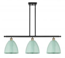  516-3I-BAB-MBD-9-SF - Plymouth - 3 Light - 36 inch - Black Antique Brass - Cord hung - Island Light