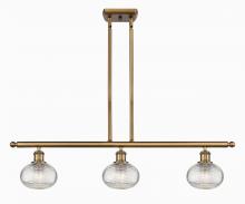  516-3I-BB-G555-6CL - Ithaca - 3 Light - 36 inch - Brushed Brass - Cord hung - Island Light