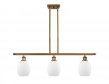  516-3I-BB-G81 - Eaton - 3 Light - 36 inch - Brushed Brass - Cord hung - Island Light