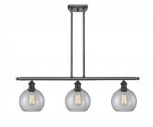  516-3I-OB-G122C-8CL - Athens - 3 Light - 36 inch - Oil Rubbed Bronze - Cord hung - Island Light