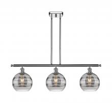  516-3I-PC-G556-8SM - Rochester - 3 Light - 36 inch - Polished Chrome - Cord hung - Island Light