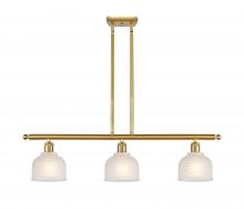  516-3I-SG-G411 - Dayton - 3 Light - 36 inch - Satin Gold - Cord hung - Island Light