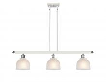  516-3I-WPC-G411 - Dayton - 3 Light - 36 inch - White Polished Chrome - Cord hung - Island Light