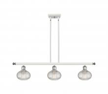  516-3I-WPC-G555-6CL - Ithaca - 3 Light - 36 inch - White Polished Chrome - Cord hung - Island Light