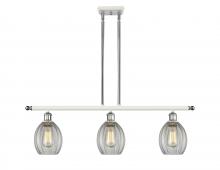  516-3I-WPC-G82 - Eaton - 3 Light - 36 inch - White Polished Chrome - Cord hung - Island Light