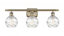  516-3W-AB-G1213-6 - Athens Deco Swirl - 3 Light - 26 inch - Antique Brass - Bath Vanity Light