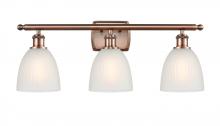  516-3W-AC-G381 - Castile - 3 Light - 26 inch - Antique Copper - Bath Vanity Light