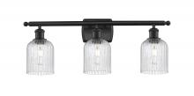  516-3W-BK-G559-5SDY - Bridal Veil - 3 Light - 25 inch - Matte Black - Bath Vanity Light