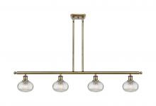  516-4I-AB-G555-6CL - Ithaca - 4 Light - 48 inch - Antique Brass - Cord hung - Island Light