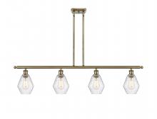  516-4I-AB-G654-6 - Cindyrella - 4 Light - 48 inch - Antique Brass - Cord hung - Island Light