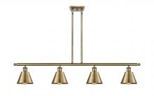  516-4I-AB-M8 - Smithfield - 4 Light - 48 inch - Antique Brass - Cord hung - Island Light