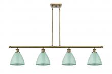 Innovations Lighting 516-4I-AB-MBD-75-SF - Plymouth - 4 Light - 48 inch - Antique Brass - Cord hung - Island Light