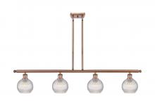 Innovations Lighting 516-4I-AC-G122C-6CL - Athens - 4 Light - 48 inch - Antique Copper - Cord hung - Island Light