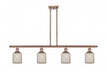  516-4I-AC-G559-5ME - Bridal Veil - 4 Light - 48 inch - Antique Copper - Cord hung - Island Light