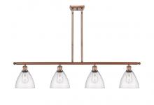  516-4I-AC-GBD-754 - Bristol - 4 Light - 48 inch - Antique Copper - Cord hung - Island Light