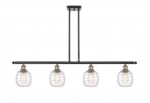 Innovations Lighting 516-4I-BAB-G1013-LED - Belfast - 4 Light - 48 inch - Black Antique Brass - Cord hung - Island Light