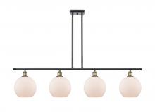  516-4I-BAB-G121 - Athens - 4 Light - 48 inch - Black Antique Brass - Cord hung - Island Light