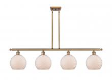  516-4I-BB-G121-8CSN - Farmhouse Chicken Wire - 4 Light - 48 inch - Brushed Brass - Cord hung - Island Light