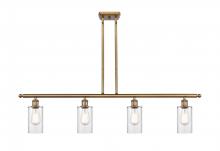  516-4I-BB-G802 - Clymer - 4 Light - 48 inch - Brushed Brass - Cord hung - Island Light