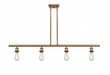  516-4I-BB - Bare Bulb - 4 Light - 48 inch - Brushed Brass - Cord hung - Island Light