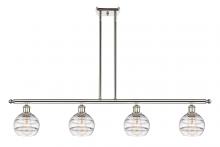  516-4I-PN-G556-6CL - Rochester - 4 Light - 48 inch - Polished Nickel - Cord hung - Island Light