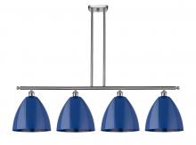 Innovations Lighting 516-4I-SN-MBD-12-BL - Plymouth - 4 Light - 50 inch - Brushed Satin Nickel - Cord hung - Island Light