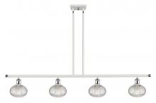 Innovations Lighting 516-4I-WPC-G555-6CL - Ithaca - 4 Light - 48 inch - White Polished Chrome - Cord hung - Island Light