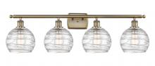  516-4W-AB-G1213-8 - Athens Deco Swirl - 4 Light - 38 inch - Antique Brass - Bath Vanity Light