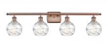 Innovations Lighting 516-4W-AC-G1213-6 - Athens Deco Swirl - 4 Light - 36 inch - Antique Copper - Bath Vanity Light