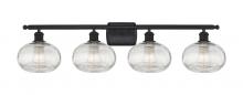  516-4W-BK-G555-8CL - Ithaca - 4 Light - 38 inch - Matte Black - Bath Vanity Light