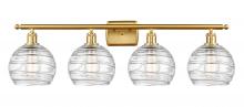  516-4W-SG-G1213-8 - Athens Deco Swirl - 4 Light - 38 inch - Satin Gold - Bath Vanity Light